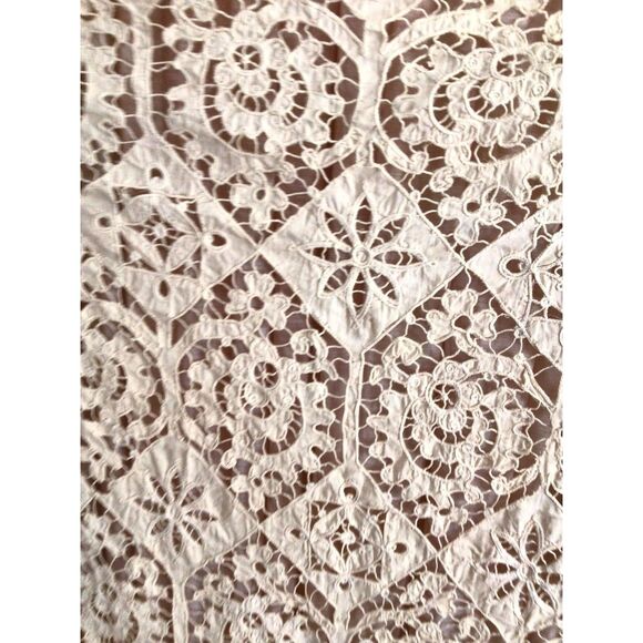 1910s, 1920s Vintage Antique Lace Panels Pair, 50 by 25 1/2 Inches - Picture 5 of 5